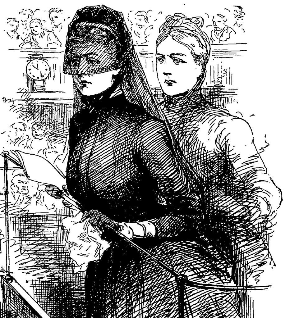 1890 Mrs Maybrick in court DRAWING